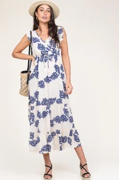 Online Lollys Laundry Ecovero Printed Midi Dress Samo | Blue... | | Little Soho