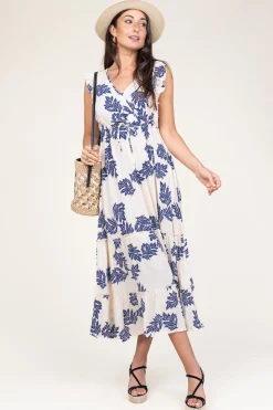 Online Lollys Laundry Ecovero Printed Midi Dress Samo | Blue... | | Little Soho