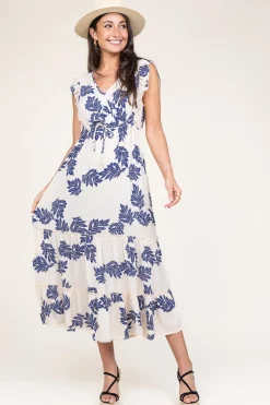Online Lollys Laundry Ecovero Printed Midi Dress Samo | Blue... | | Little Soho