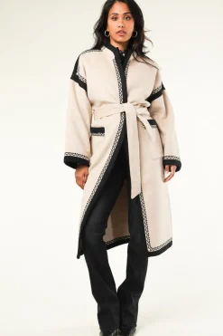 Flash Sale Antik Batik Embroidered Coat In Wool Blend Wilma | Natural... | | Little Soho