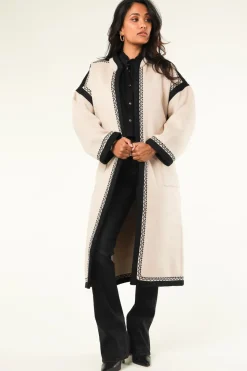 Flash Sale Antik Batik Embroidered Coat In Wool Blend Wilma | Natural... | | Little Soho