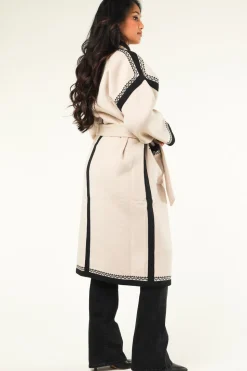 Flash Sale Antik Batik Embroidered Coat In Wool Blend Wilma | Natural... | | Little Soho