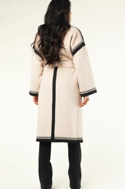 Flash Sale Antik Batik Embroidered Coat In Wool Blend Wilma | Natural... | | Little Soho