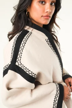 Flash Sale Antik Batik Embroidered Coat In Wool Blend Wilma | Natural... | | Little Soho