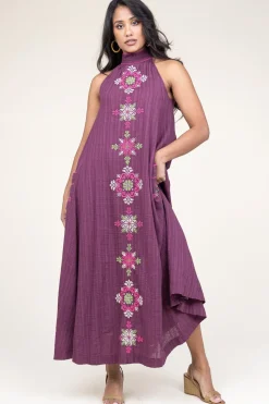 Sale Stella Forest Embroidered Halter Dress Valentina | Puple... | | Little Soho