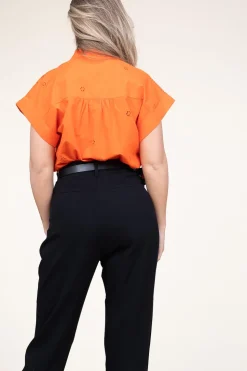 Clearance Suncoo Embroidery Blouse Lina | Orange... | | Little Soho