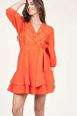 Online Suncoo Embroidery Dress Cliff | Orange... | | Little Soho