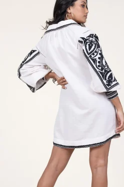 Cheap Scarlett Poppies Embroidery Linen Dress Paula | Natural... | | Little Soho