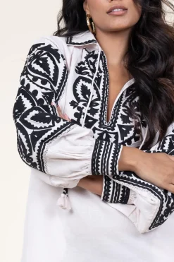 Cheap Scarlett Poppies Embroidery Linen Dress Paula | Natural... | | Little Soho