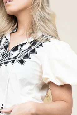 Online Scarlett Poppies Embroidery Poplin Top Amelia | Natural... | | Little Soho