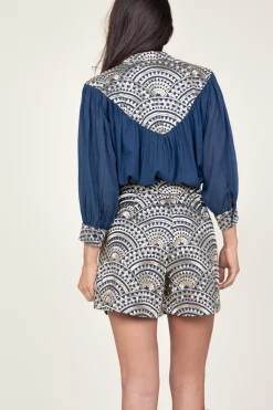 Cheap Greek Archaic Kori Embroidery Short Daphne | Blue... | | Little Soho