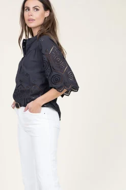 Sale Lollys Laundry Embroidery Top Louise | Black... | | Little Soho