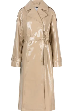 Discount Dante 6 Faux Leather Lacquer Trenchcoat Marceau | Camel... | | Little Soho