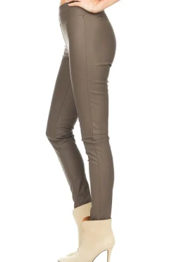 Sale Knit-ted Faux Leather Leggings Amber | Taupe... | | Little Soho