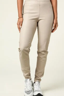 Fashion Knit-ted Faux Leather Leggings Amber | Sand... | | Little Soho