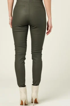 Outlet Knit-ted Faux Leather Leggings Amber | Green... | | Little Soho