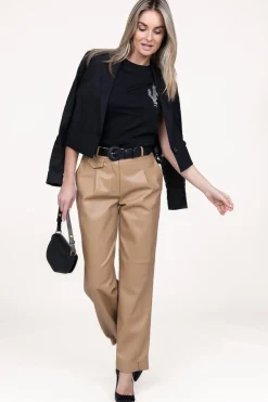 Discount Dante 6 Faux Leather Pants Reese | Camel... | | Little Soho