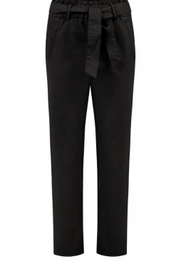 Fashion Knit-ted Faux Leather Paperbag Pants Francis | Black... | | Little Soho