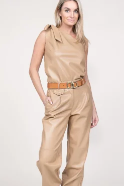 Outlet Dante 6 Faux Leather Top Vienna | Camel... | | Little Soho