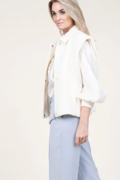 Shop STUDIO AR Faux Mohair Waistcoat Helen | Natural... | | Little Soho