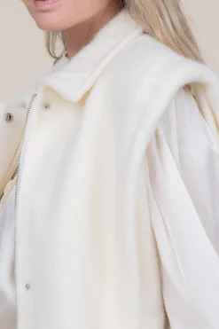 Shop STUDIO AR Faux Mohair Waistcoat Helen | Natural... | | Little Soho