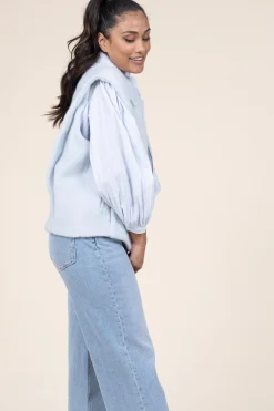 Store STUDIO AR Faux Mohair Waistcoat Helen | Blue... | | Little Soho