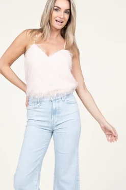 Flash Sale Twinset Feather Top Cupcake | Nude... | | Little Soho