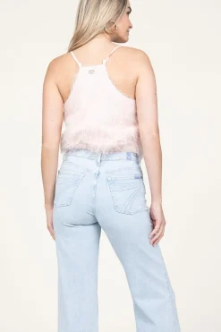 Flash Sale Twinset Feather Top Cupcake | Nude... | | Little Soho