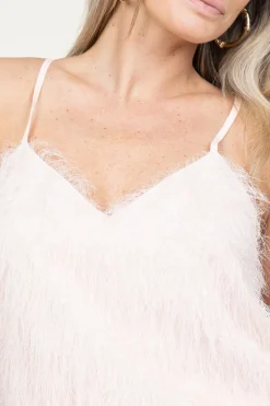 Flash Sale Twinset Feather Top Cupcake | Nude... | | Little Soho