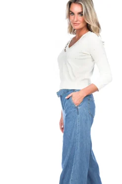 Sale Twinset Fine Knitted Sweater With Pearl Details Milano | Natural... | | Little Soho