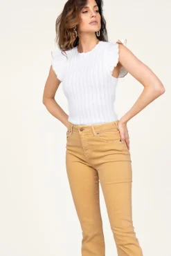 Best Kocca Fine Knitted Top With Ruffles Curuana | White... | | Little Soho