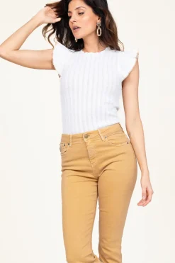 Best Kocca Fine Knitted Top With Ruffles Curuana | White... | | Little Soho