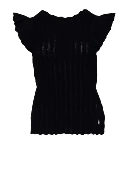 Store Kocca Fine Knitted Top With Ruffles Curuana | Black... | | Little Soho