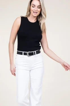 Best Second Female Fine Knitted Viscose Top Wilda | Black... | | Little Soho