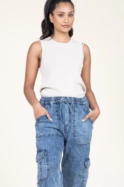 Cheap Second Female Fine Knitted Viscose Top Wilda | Natural... | | Little Soho