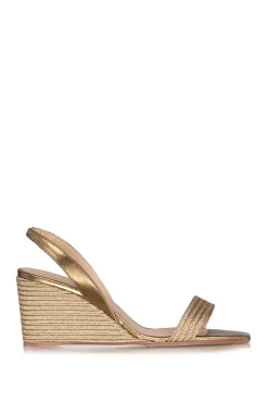 Clearance Castaner Fine Leather Wedges Barby | Gold... | | Little Soho