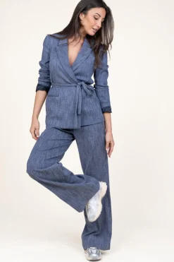 Store Liu Jo Flowy Denim Trousers Modat | Blue... | | Little Soho