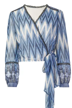 Clearance Liu Jo Flowy Top With Lace Details Sunshine | Blue... | | Little Soho