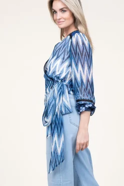 Clearance Liu Jo Flowy Top With Lace Details Sunshine | Blue... | | Little Soho