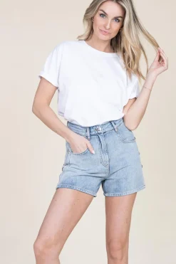 Outlet IRO High Waist Denim Short Canio | Blue... | | Little Soho