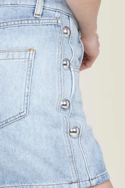 Outlet IRO High Waist Denim Short Canio | Blue... | | Little Soho