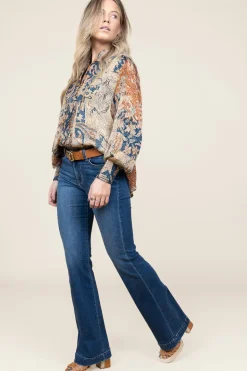 Best Sale Liu Jo High Waist Flared Broek Beat L35 | Blue... | | Little Soho