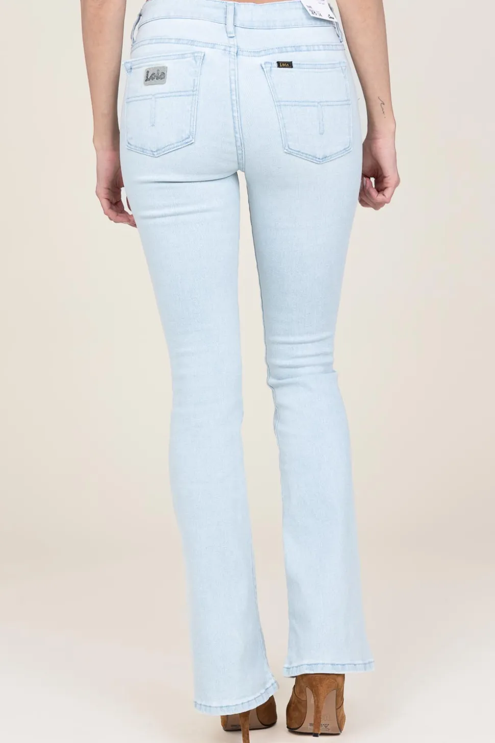New Lois Jeans High Waist Flared Jeans Raval L34 | Blue... | | Little Soho