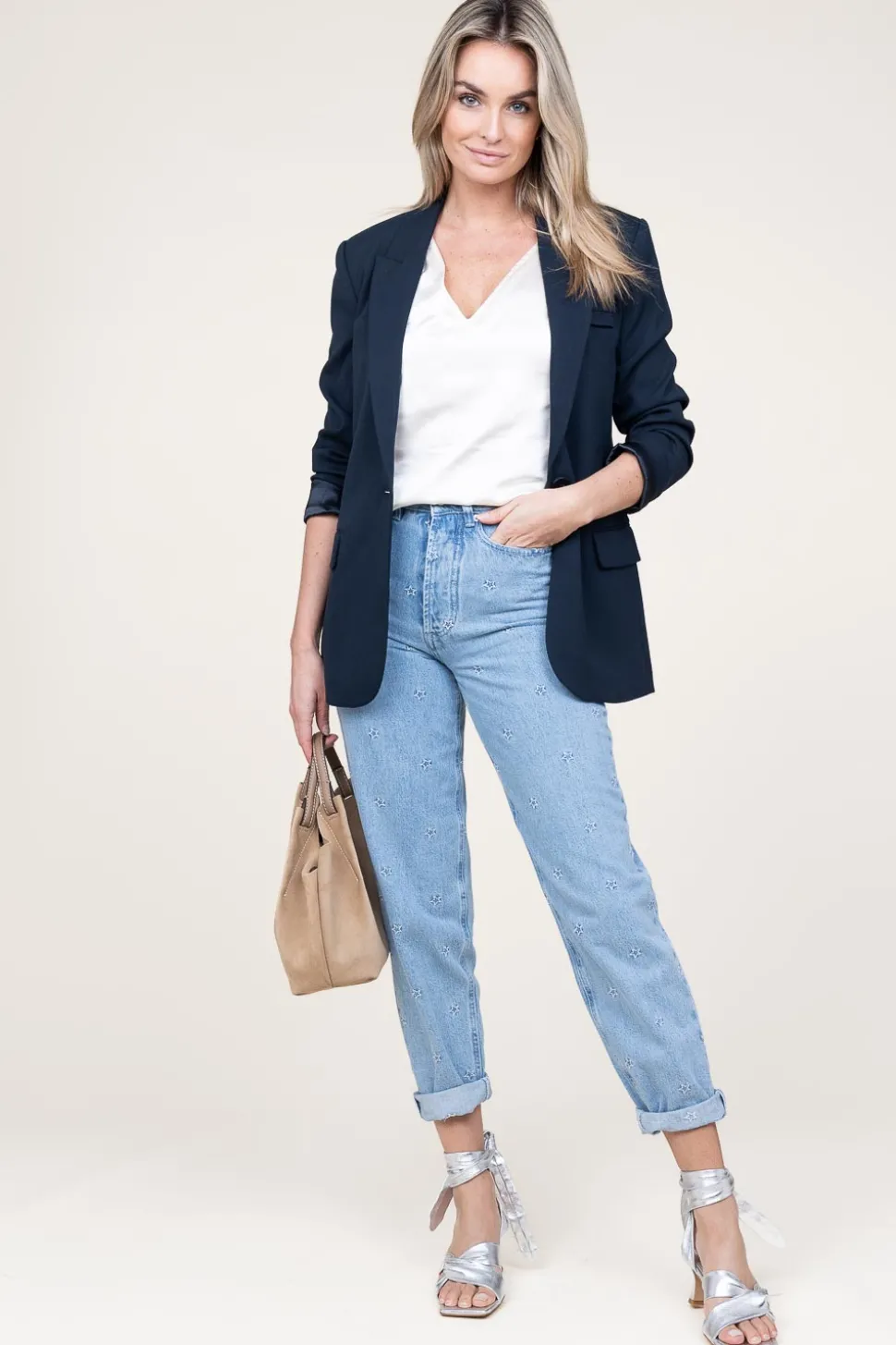 Online Berenice High Waist Jeans With Embroidery Colorado | Blue... | | Little Soho