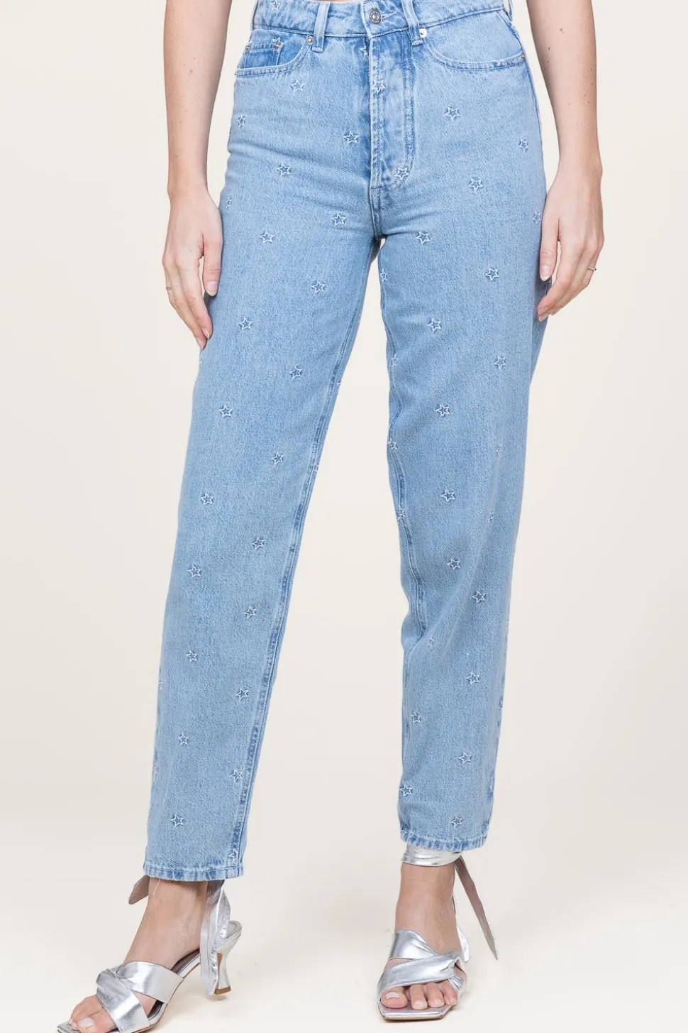 Online Berenice High Waist Jeans With Embroidery Colorado | Blue... | | Little Soho
