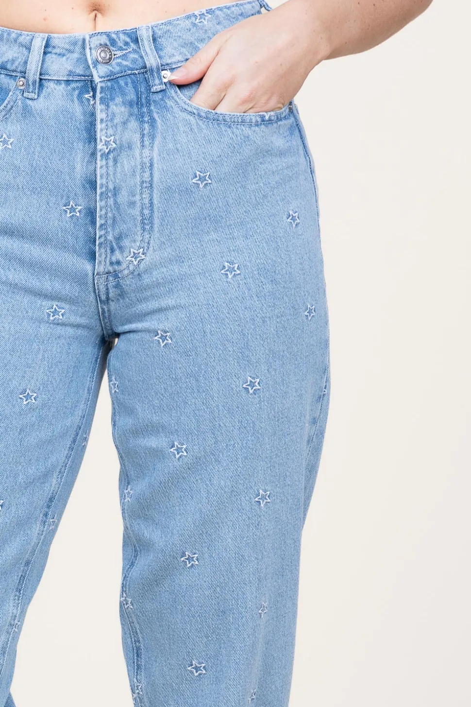Online Berenice High Waist Jeans With Embroidery Colorado | Blue... | | Little Soho