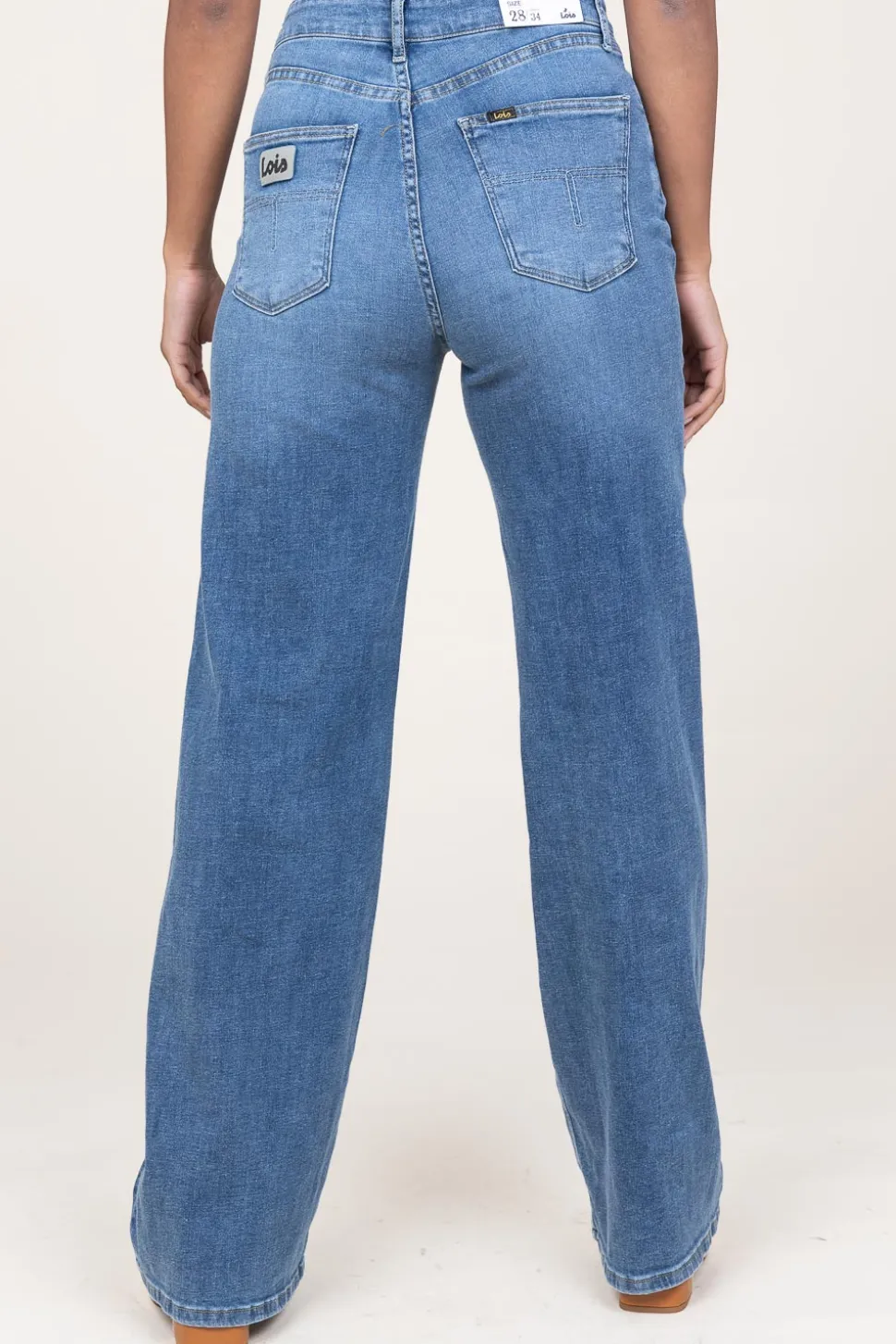 Fashion Lois Jeans High Waist Straight Jeans Rosa L34 | Blue... | | Little Soho