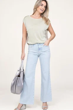 Cheap 7 For All Mankind High Waist Wide Leg Jeans Dojo | Blue... | | Little Soho