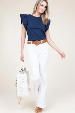 Online 7 For All Mankind High Waist Wide Leg Pants Dojo | White... | | Little Soho