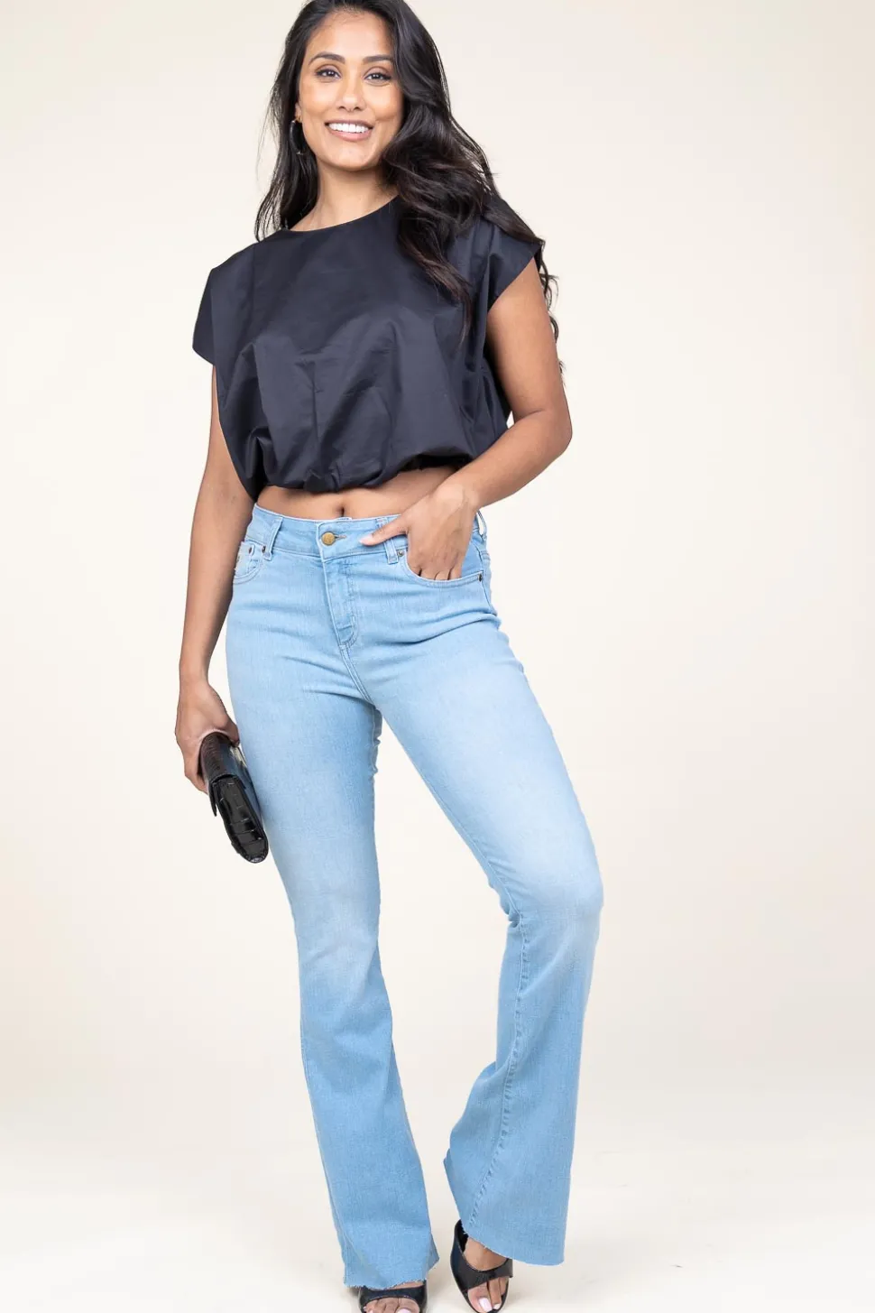 Hot Lois Jeans High-Waist Flared Jeans Raval Edge L34 | Blue... | | Little Soho